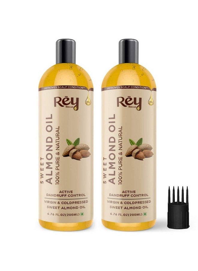 Almond Hair Oil (Badam Oil) - 100% Pure, Cold Pressed, For Hair & Skin | Promotes Growth, Reduces Dandruff | 100Ml (Pack Of 2)