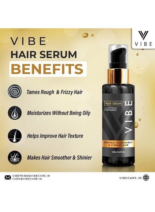 Hair Serum For Men & Women (50 Ml) & Organic Aloe Vera Gel For Face And Hair With Vetiver & Castor Oil (100Gm) Jumbo Pack