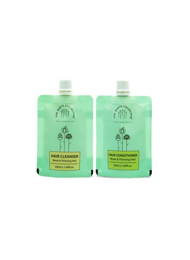 Hair Cleanser & Conditioner Combo Weak & Thinning Hair - Travel Pack Set Of 2