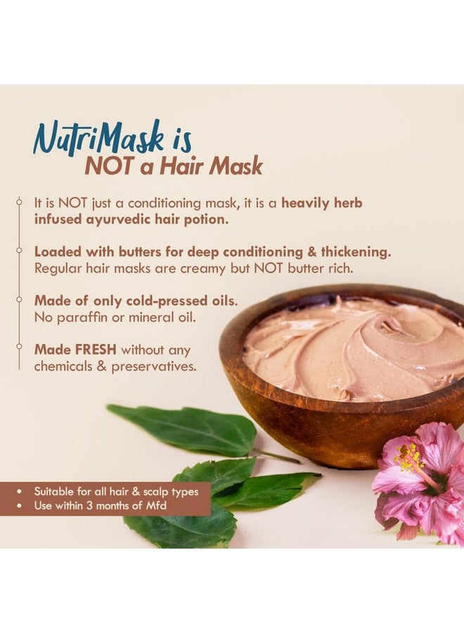 Five Oil Hibiscus Nutrimask-Hair Mask For Growth, Conditioning, Smoothening, Strengthen & Shine, Suitable For All Hair & Scalp Types (Pack Of 3 X 40 Gm)