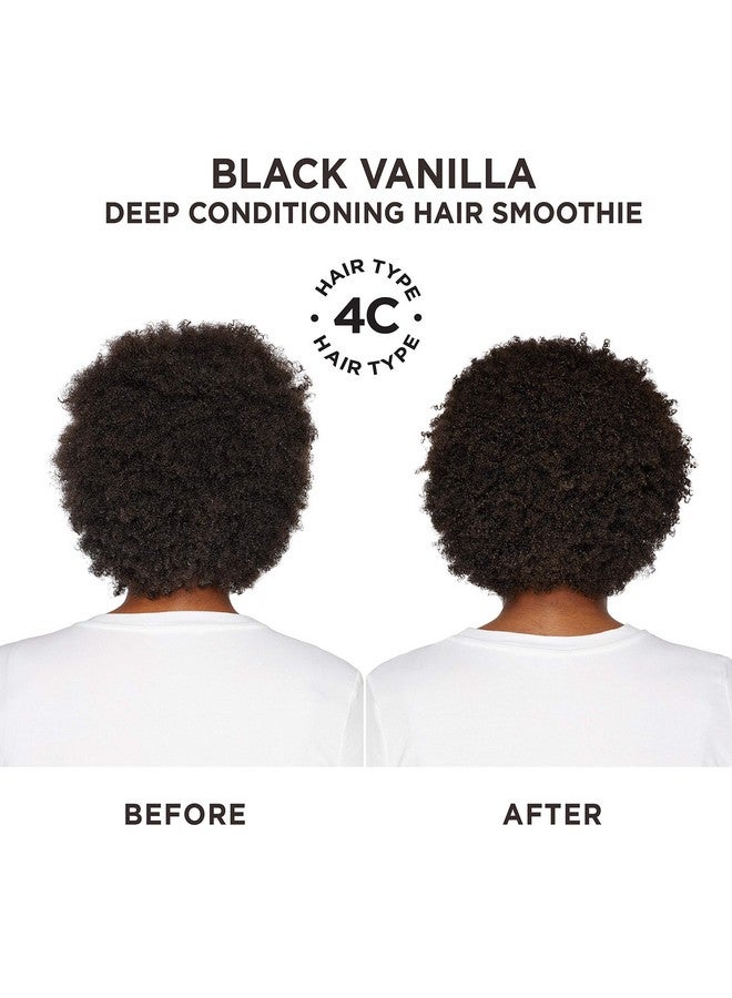 Black Vanilla Hair Smoothie For Curly, Wavy Or Natural Hair, Shea Butter Hair Mask For Dry And Dull Hair, 8 Oz