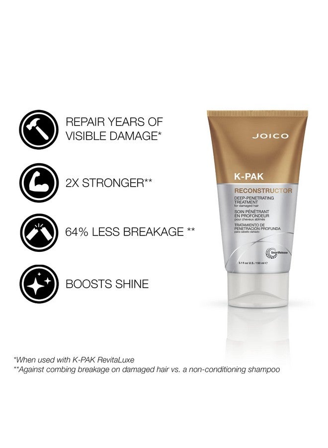 K Pak Reconstructor Deep Penetrating Treatment | For Damaged Hair | Repair & Strengthen Strands | Rebuild & Fortify Damaged Hair | Improve Elasticity | With Keratin & Arginine | 5.1 Fl Oz