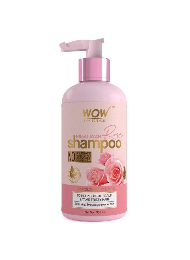 Himalayan Rose Shampoo With Rose Hydrosol Coconut Oil Almond Oil & Argan Oil For Volumnising Hair Anti Smelly Scalp No Parabens Sulphate Silicones Color & Peg 300Ml