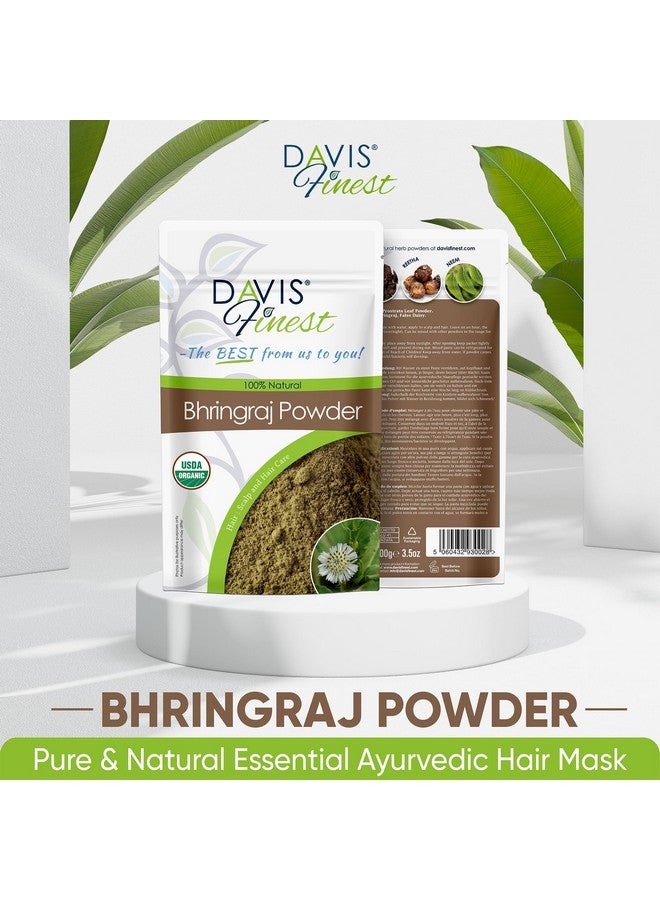 Bhringraj Powder 250G, 100% Pure Natural Ayurvedic Hair Mask Prevents Hair Loss, Hair Fall, Split Ends, Damaged Thinning Hair, Promotes Hair Growth, Beautiful Shine Hair