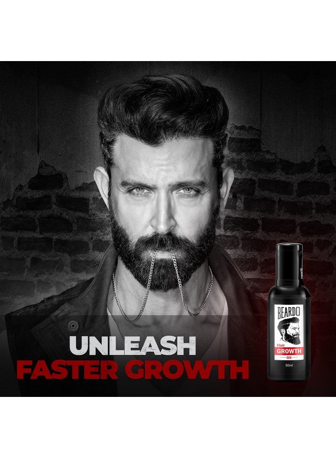 Beard & Hair Growth Oil 50Ml & Derma Roller For Hair Growth 0.5 Mm| Dermaroller | For Thicker & Longer Beard | Uneven, Patchy & Fast Beard Growth | For Stronger & Fuller Beard Hair