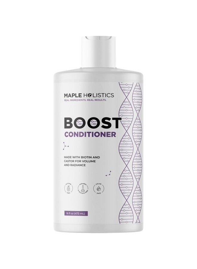 Boost Biotin Conditioner For Hair Growth - Sulfate Free Biotin And Collagen Conditioner For Women And Men With Moisturizing And Volumizing Castor And Rosemary Oil For Fine Weak & Dull Hair (16 Fl Oz)