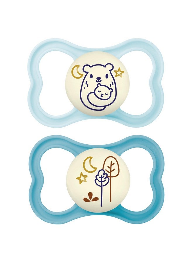 Mam Air Night Pacifiers (1 Sterilizing Pacifier Case) Mam Sensitive Skin Pacifier 6+ Months Glow In The Dark Pacifier Best Pacifier For Breastfed Babies Baby Boy Pacifiers 6 16 2 Ct (Pack Of 1)