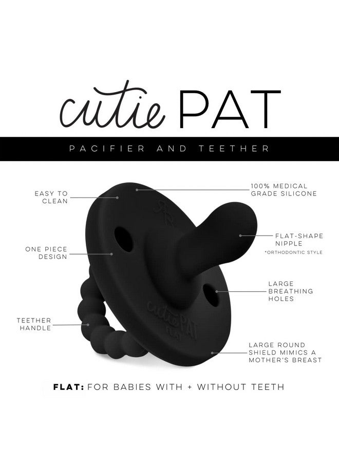 Cutie Pat Pacifier Teether (Flat Black)