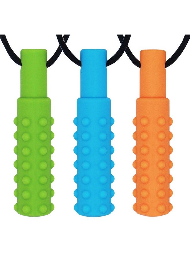Xtra Tough (Xt) Sensory Chew Necklace (3 Pack) - Sensory Oral Motor Aids Teether Toys For Autism, Adhd, Baby Nursing Or Special Needs- Designed For Moderate & Aggressive Chewer