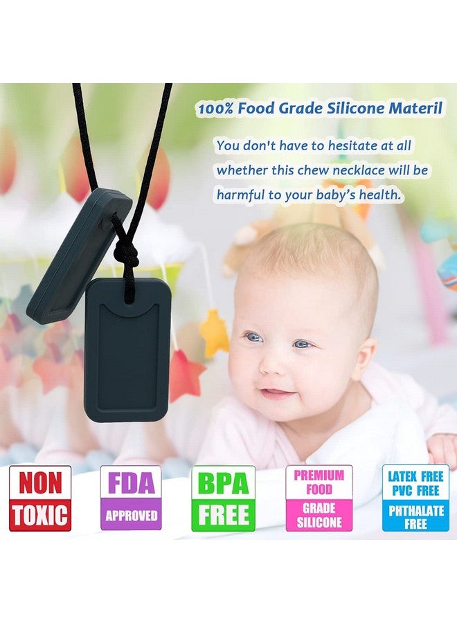 Sensory Chew Necklace For Kids, Oral Motor Aids Chewy Necklace Sensory For Boys Girls With Autism, Adhd, Spd Needs, Oral Chew Toys For Sensory Made Of Food Grade Silicone Bpa Free