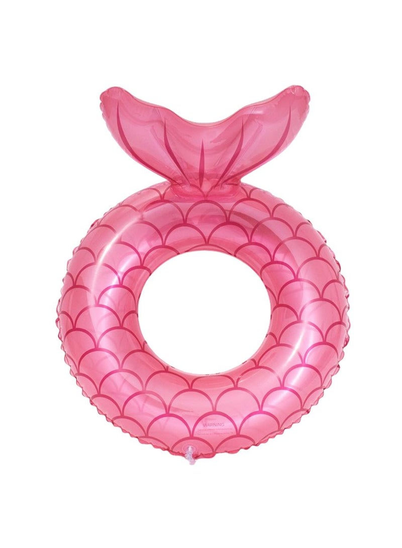 Giant Mermaid Tail Pool Float PVC Inflatable Floats Mermaid Swimming Ring Suitable for Ages 5-9 Years Kids Pink-B 55CM