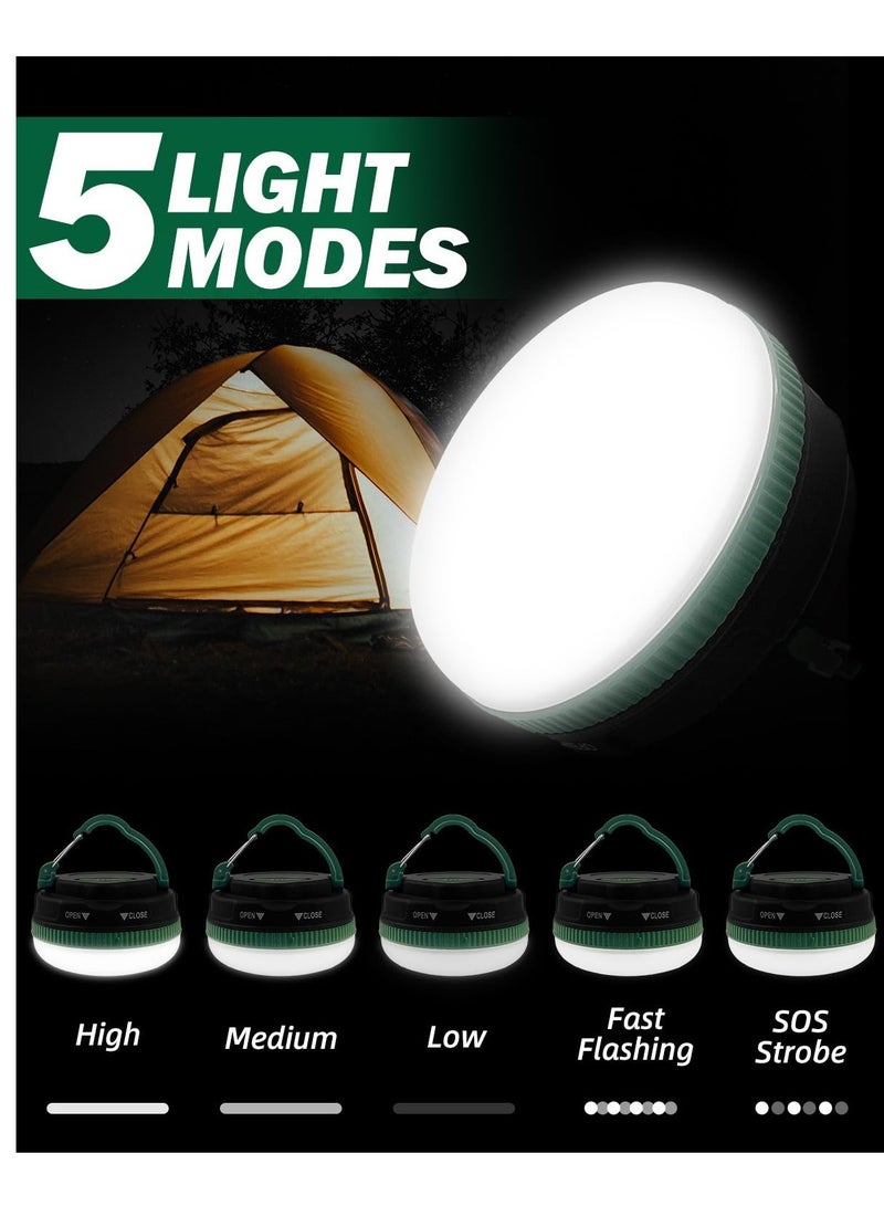 Camping Light, 5 Modes Portable Bright Camping Tent Lights, Suitable for Tent Outdoor Hiking Fishing, Battery Powered (3 AA Batteries Included)