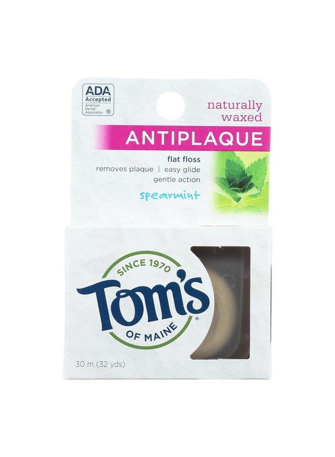 Toms Of Maine Natural Spearmint Antiplaque Flat Dental Floss, 32 Yard - 6 Per Case.6