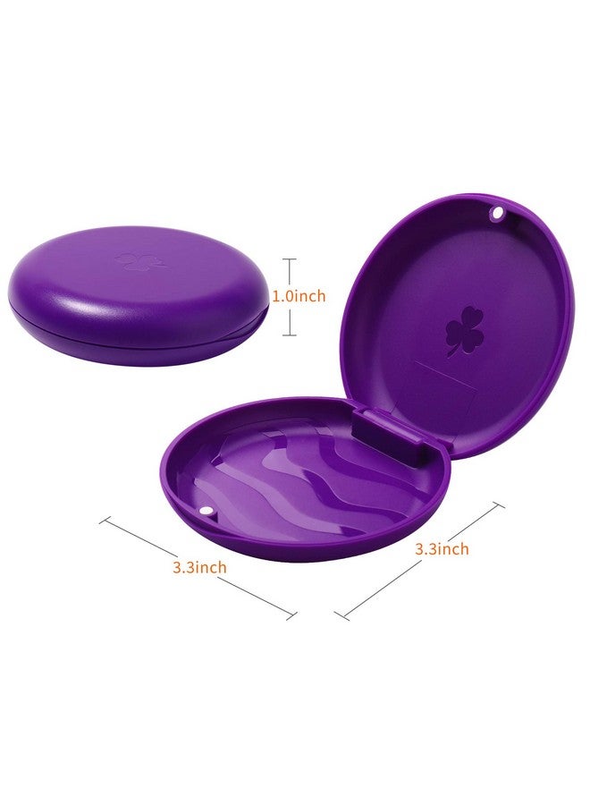 Retainer Cases,Solid Orthodontic Retainer Case (Purple)