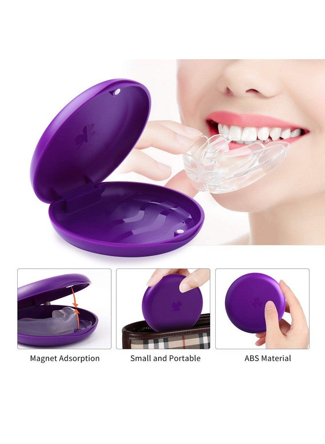 Retainer Cases,Solid Orthodontic Retainer Case (Purple)