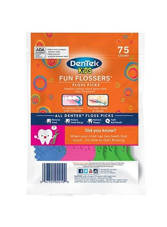 Kids Fun Flossers Wild Fruit | 75Count Floss Picks | 2Pack