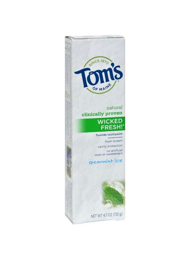 Wicked Fresh! Toothpaste, Spearmint Ice, 4.7 Ounce, 6 Count