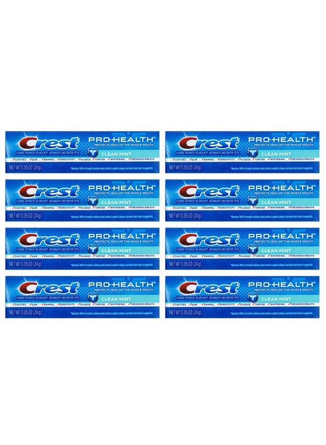 Pro-Health, Clean Mint Toothpaste, Travel Size 0.85 Oz (24G) - Pack Of 8