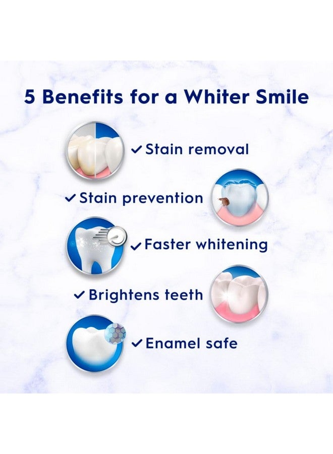 3D White Brilliance Bright Mint Teeth Whitening Toothpaste, 4.3 Oz Pack Of 3, 100% More Surface Stain Removal, 24 Hour Active Stain Prevention, Whiter Teeth In 3 Days