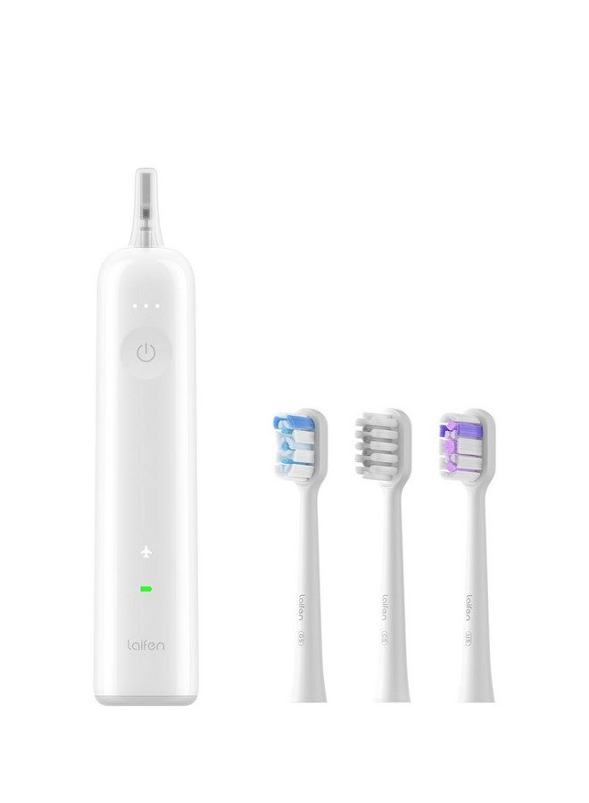 Wave Electric Toothbrush, Oscillation & Vibration Sonic Electric Toothbrush For Adults With 3 Brush Heads, Ipx7 Waterproof Magnetic Rechargeable Travel Powered Toothbrush (Abs White)