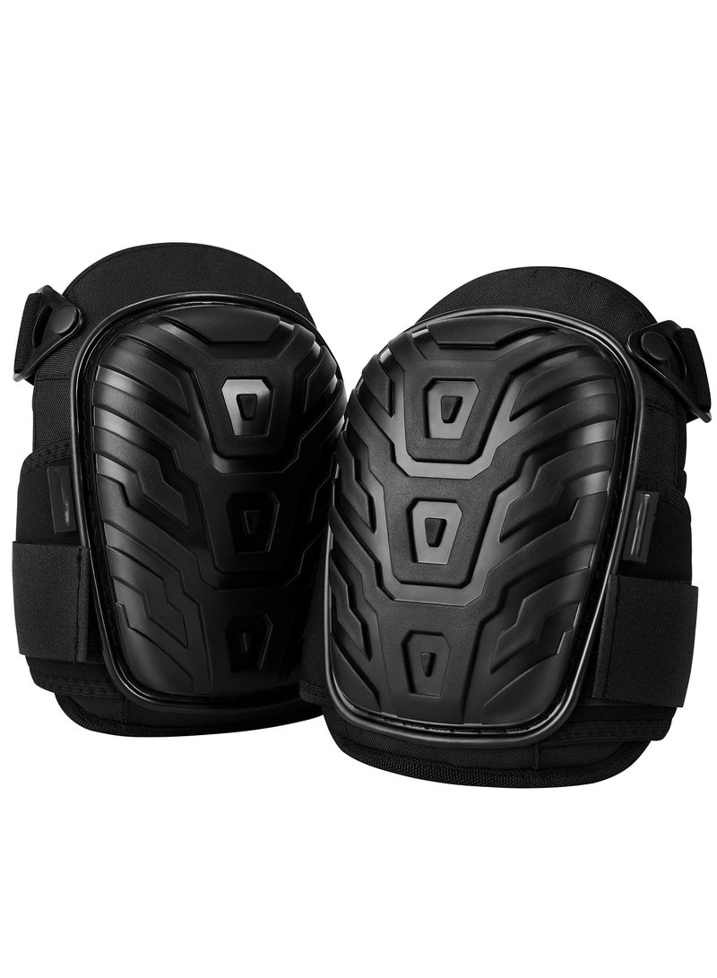 Heavy Duty Gel Foam Knee Pads for Work with Strong Straps, Comfortable Protection for Indoor and Outdoor Use