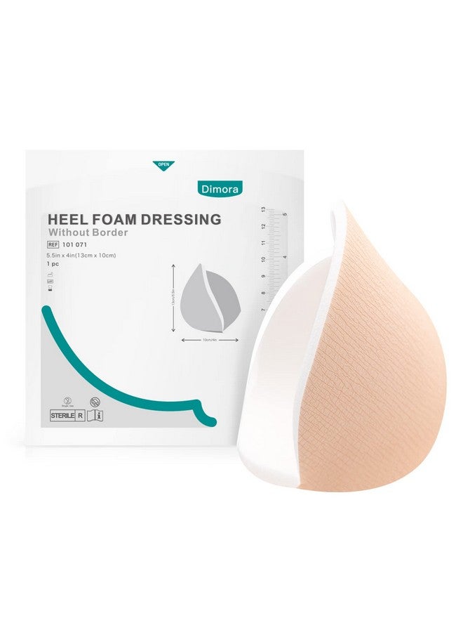 Heel Foam Dressing Non-Adhesive Hydrophilic Pads Highly Absorbent 5.5 X 4 In Pack Of 5 Waterproof Dressing For Wound Care