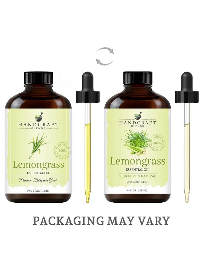 Lemongrass Essential Oil Huge 4 Fl Oz 100% Pure And Natural Premium Grade With Glass Dropper