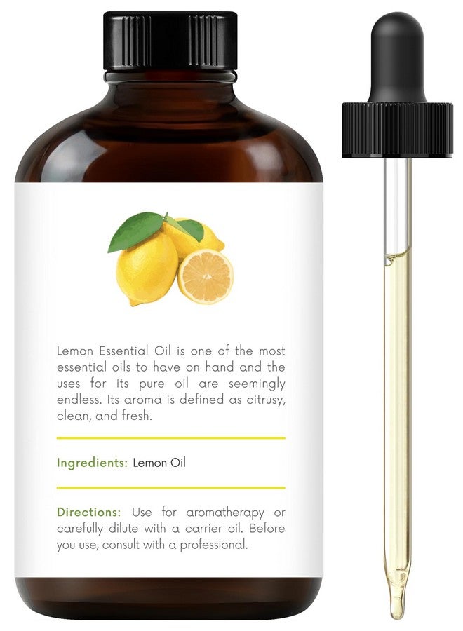 Lemon Essential Oil Huge 4 Fl Oz 100% Pure And Natural Premium Grade With Glass Dropper