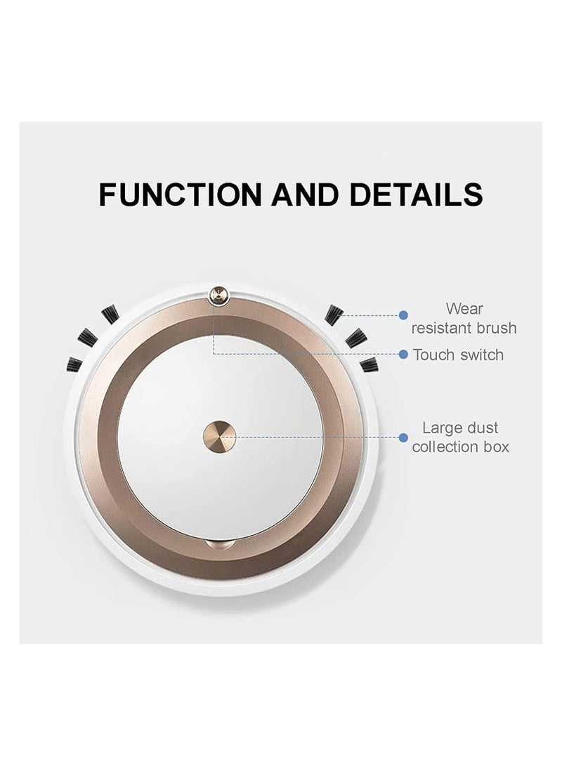 Upgraded Robot Vacuum Cleaner with App Remote Control, Mini Floor Sweeper for Daily Cleaning, Multiple Modes for Pet Hair on Hard Floors & Medium Carpets.