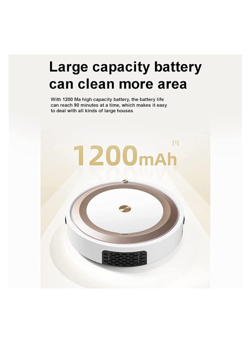 Upgraded Robot Vacuum Cleaner with App Remote Control, Mini Floor Sweeper for Daily Cleaning, Multiple Modes for Pet Hair on Hard Floors & Medium Carpets.