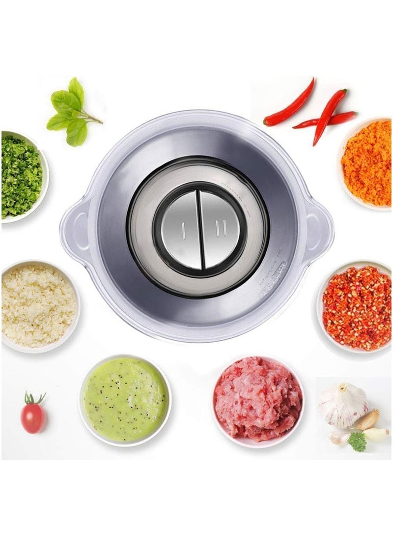 Electric Stainless Steel Meat Grinder Food Chopper with 3.5L Bowl, 2 Speed Levels