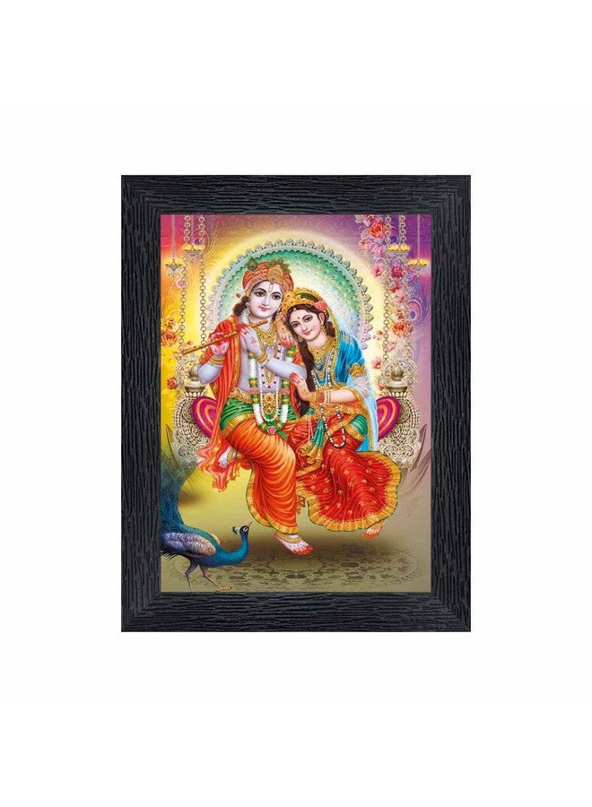 Poster N Frames Radha Krishna Religious Wooden Photo Frame With Acrylic Sheet | Living, Pooja Room | Home Decoration | Best Gifting Option (6X8Inch) 206661