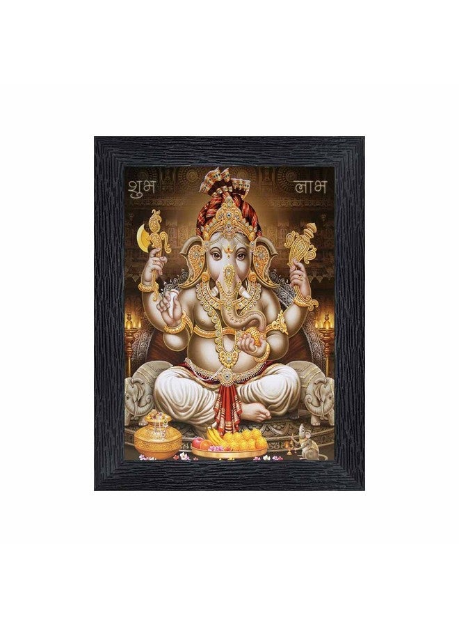 Ganeshji Religious Wood Photo Frames With Acrylic Sheet (Glass) For Worship/Pooja(Photoframe,Multicolour,6X8Inch) 20327