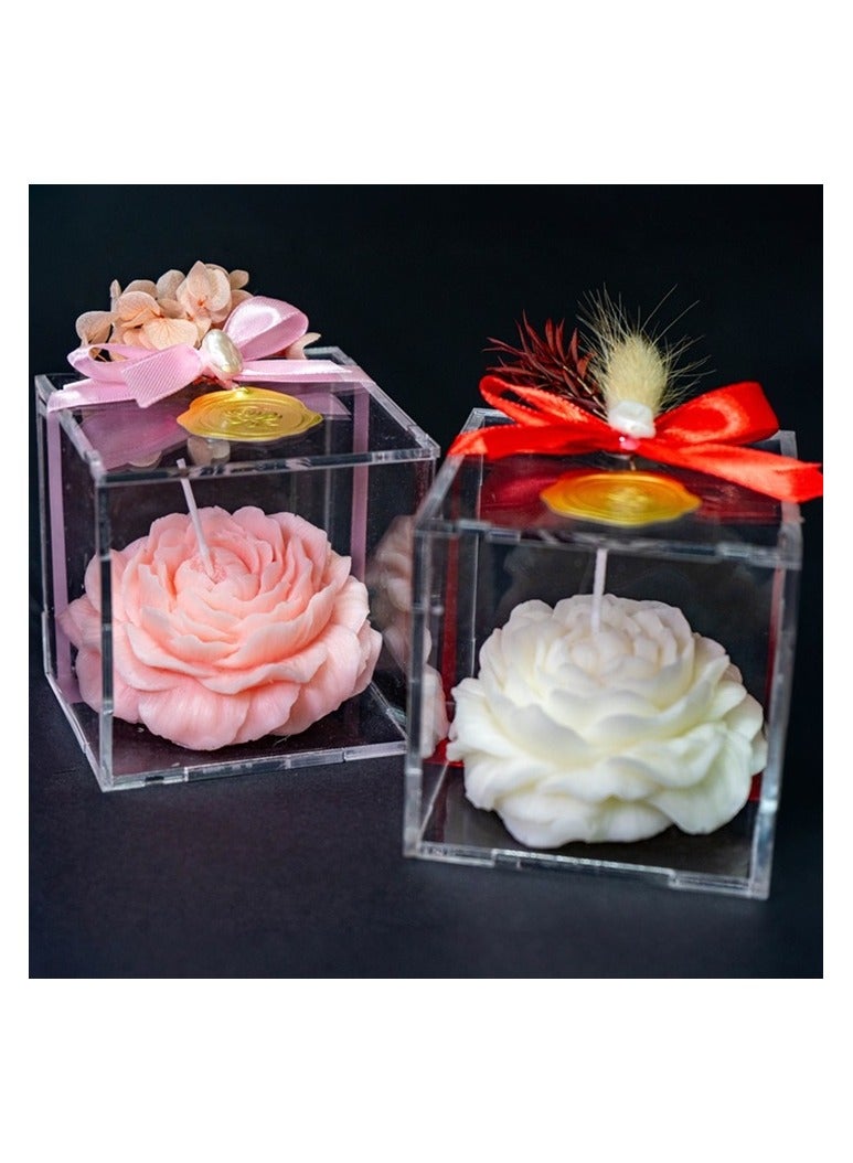 6 Pcs Of Aromatic Rose Candles Set