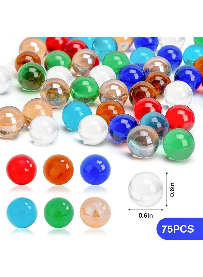 Marbles Bulk 75 Pcs Glass Marbles Colorful Marbles For Kids Marble Run Games Fillers Table Decor Diy