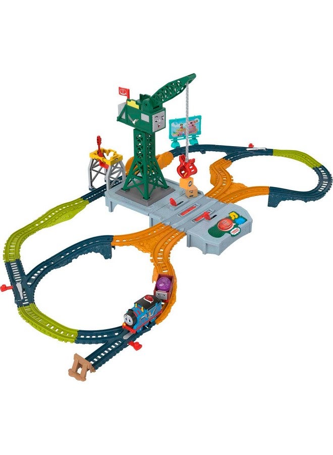 Motorized Toy Train Set, Talking Cranky Delivery With Track, Sounds & Phrases For Pretend Play Preschool Kids Ages 3+ Years