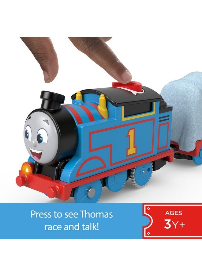 Motorized Toy Train Talking Thomas Engine With Sounds & Phrases Plus Cargo For Preschool Kids Ages 3+ Years