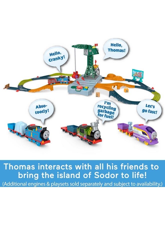 Motorized Toy Train Talking Thomas Engine With Sounds & Phrases Plus Cargo For Preschool Kids Ages 3+ Years