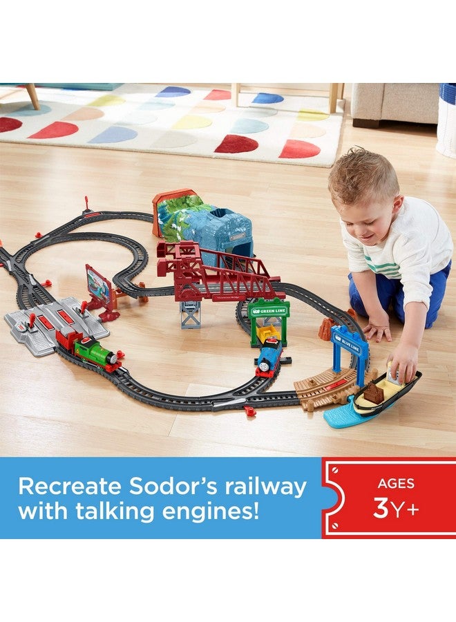 Talking Thomas & Percy Train Set, Motorized Train And Track Set For Preschool Kids Ages 3 Years And Older