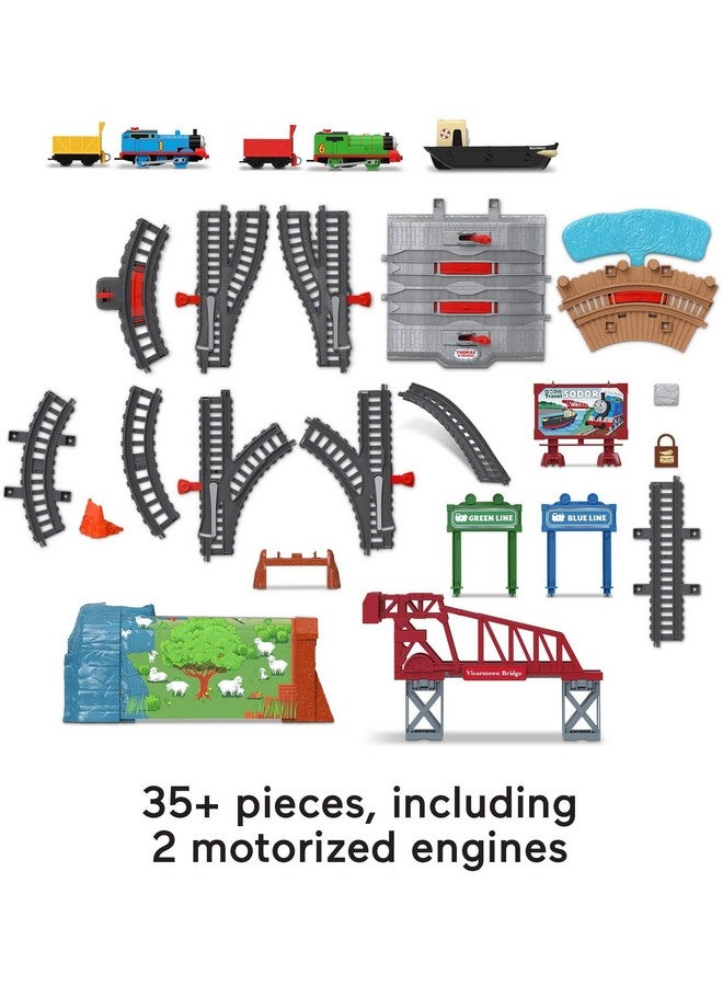 Talking Thomas & Percy Train Set, Motorized Train And Track Set For Preschool Kids Ages 3 Years And Older