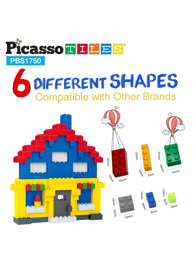 1750 Pcs Building Block Tiles Creative Shapes To Enhance Imaginative Play Unique Set To Build Houses Numbers Animals And More Vibrant Stem Toys Washable For Learning Education Ages 3+