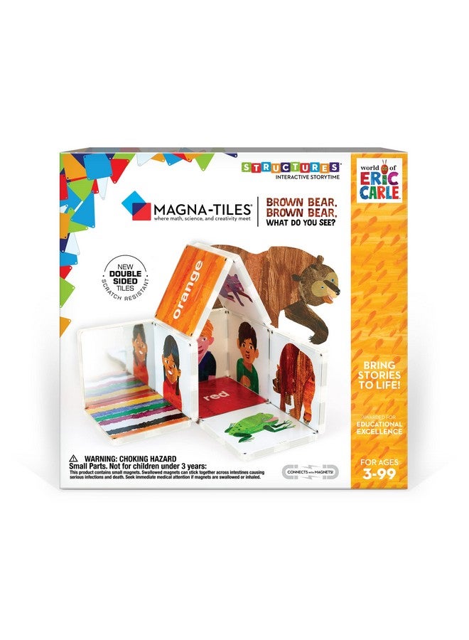 Gna Tiles Brown Bear, What Do You See? (The Very Hungry Caterpillar) Set, Eric Carle Books For Kids’ Building Toys, Magnet Tiles Toys For Ages 3+, 16 Pieces