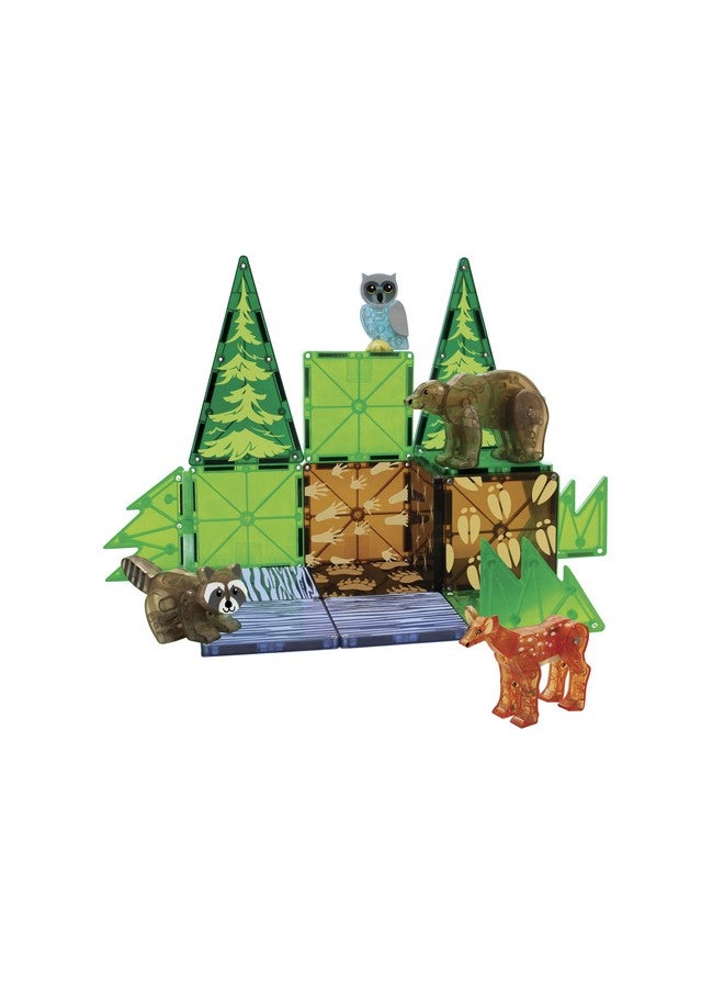 Forest Animals 25 Piece Magnetic Construction Set, The Original Magnetic Building Brand