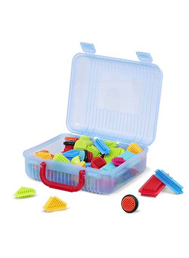 Bristle Blocks Stem Interlocking Building Blocks 50 Pc Playset Reusable Carry Case Developmental Toys For Toddlers & Kids Basic Builder Case 2 Years +