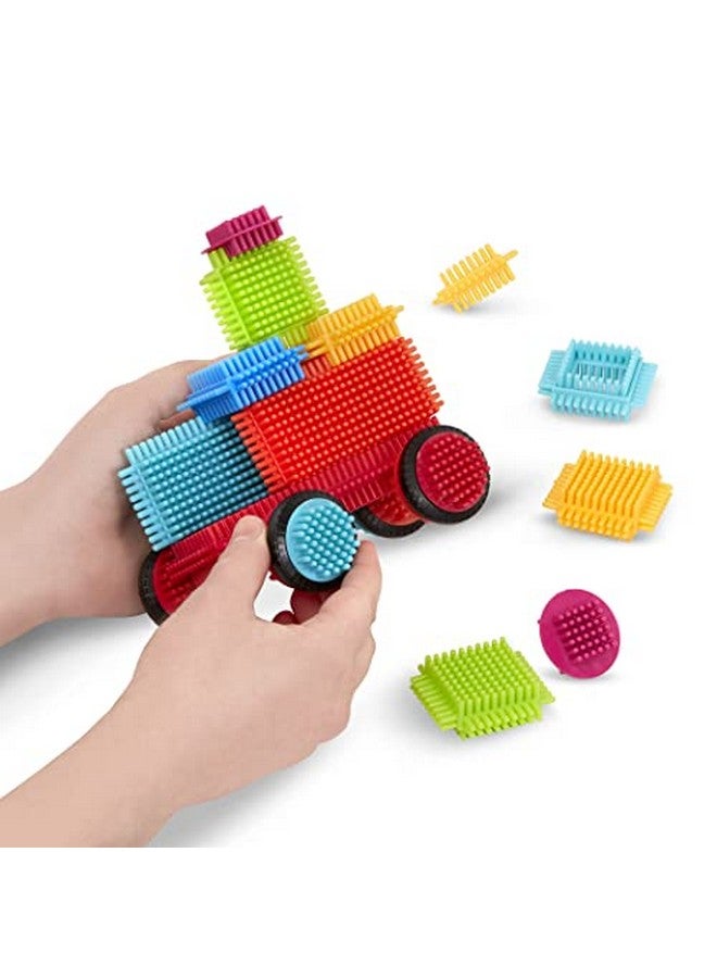 Bristle Blocks Stem Interlocking Building Blocks 50 Pc Playset Reusable Carry Case Developmental Toys For Toddlers & Kids Basic Builder Case 2 Years +