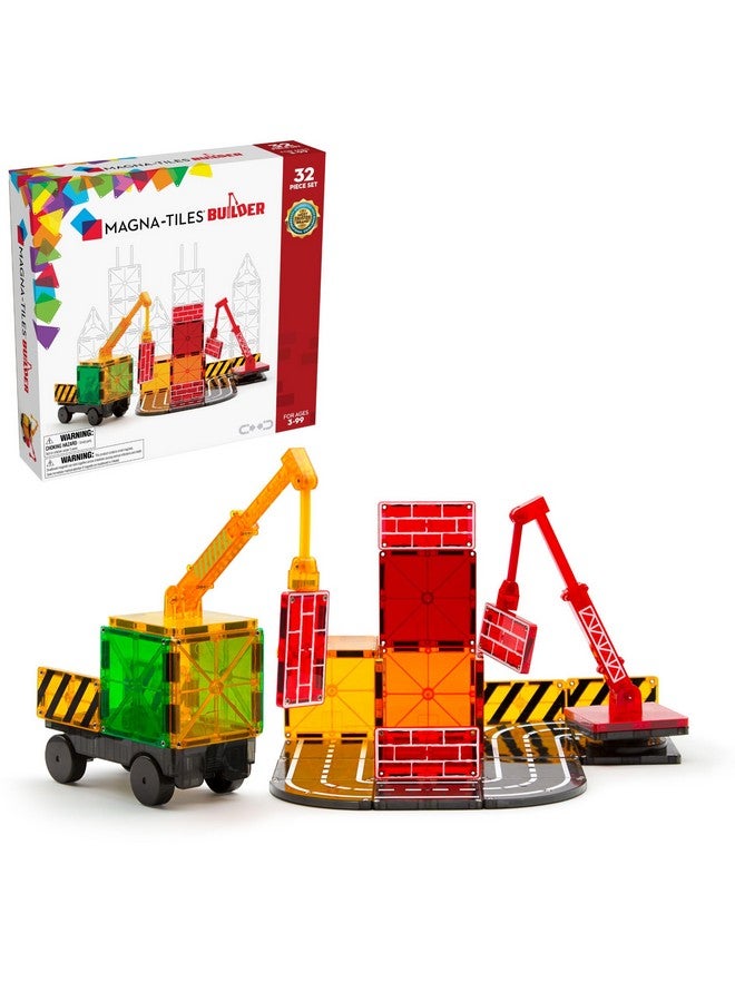 Builder 32 Piece Magnetic Construction Set, The Original Magnetic Building Brand