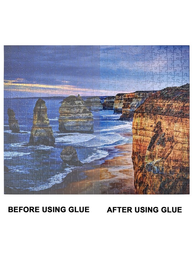 Updated Jigsaw Puzzle Glue With Applicator For Adults And Children Clear Water Soluble Special Craft Puzzle Glue, Non Toxic And Quick Dry For 3000/4500/5000 Pieces Of Puzzle,200Ml