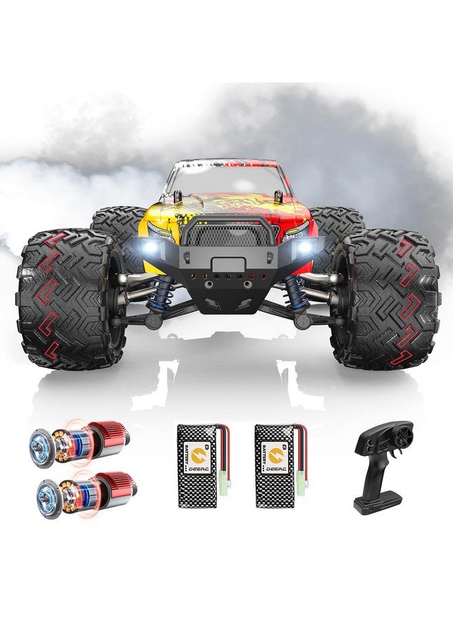 Rc Cars High Speed Remote Control Car For Adults Kids 30+Mph 1:16 Scales 4Wd Off Road Rc Monster Truck Fast 2.4Ghz All Terrains Toy Trucks Gifts For Boys 2 Batteries For 40Min Play