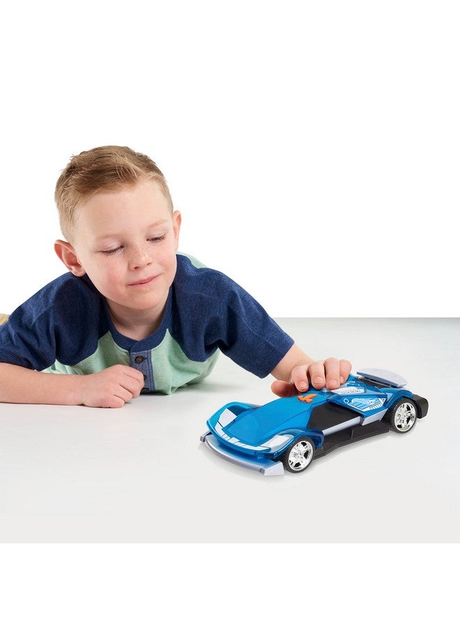 Color Crashers Cyber Speeder, Motorized Toy Car With Lights & Sounds, Blue, Kids Toys For Ages 3 Up By Just Play