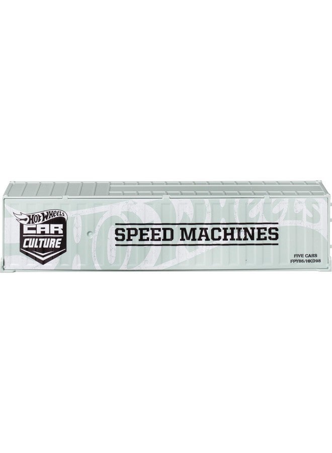 Premium Car Culture Speed Machines 5 Pack Of Die Cast 1:64 Scale Toy Vehicles In Collectable Container